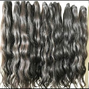 Raw Indian temple hair  “Wefted” hair 18’